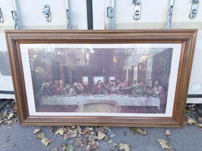 (1) Large Framed &ldquo;The Last Supper&rdquo; Picture - 55&rdquo;x33&rdquo;