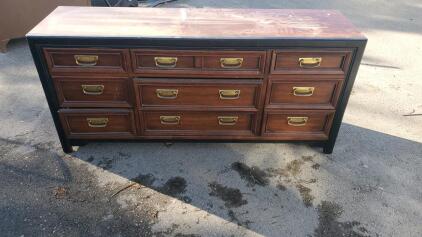 Large Dark Brown Dresser 66"x18"x30"