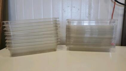 (30) Long Plastic Food Storage Container