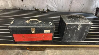 Small Tool Box w/ Tools , Small Metal Storage Box