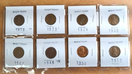 (8) Wheat Pennies