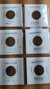 (6) Wheat Pennies