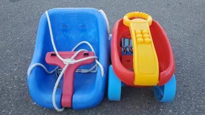 (1) Little Tikes Tree Swing and Toy Wagon