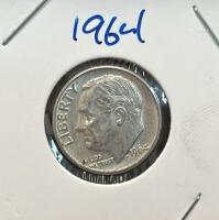 1958, 1960, 1964 Roosevelt Dimes Collection, U.S. Mint, 90% Silver - 2