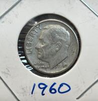 1960, 1963, 1964 U.S. Roosevelt Dimes, 90% Silver Coins - 2