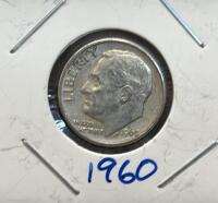 1960, 1963, 1964 U.S. Roosevelt Dimes, 90% Silver Coins - 4