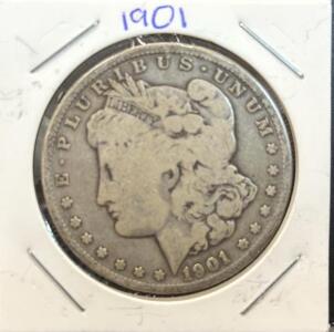 1901 Morgan Silver Dollar, USA, 90% Silver, George T. Morgan Design