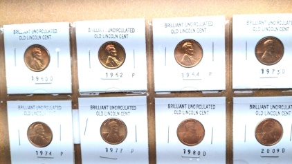 (8) Brilliant Uncirculated Old Lincoln Cents