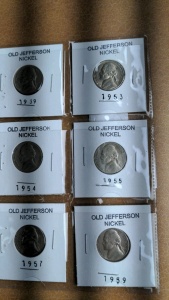 (6) Old Jefferson Nickels