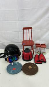 (2) Zilla Canopy Series Desert Fluorescent UVB/UVA Bulb (1) Coleman Pack-Away 5318 Series Classic Red Battery Power Lantern (1) HCI DOT Half Helmet & More