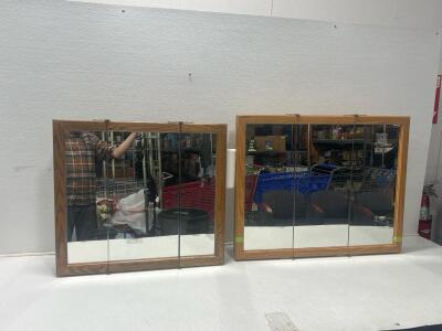 (1) 36&rdquo; wooden Medicine Cabinet (1) 30&rdquo; Medicine Cabinet
