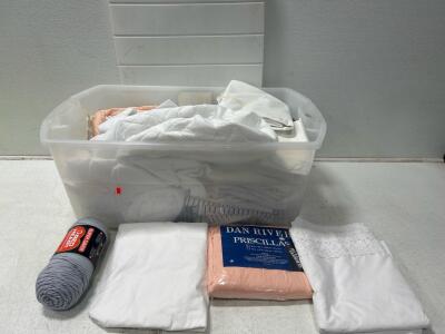 (1) Tote of assorted Fabric