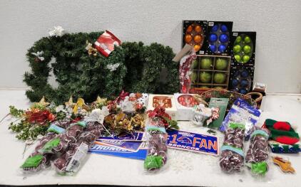 Assorted Seasonal Decor And Wreath Decorations