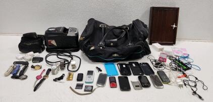 (1) Craftsman 120-Volt Portable Inflator (1) Black Atlantic Duffel Bag (1) Vintage Lorus Disney Goofy Watch And More