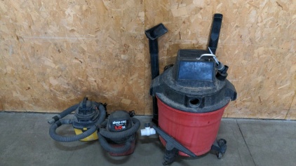 (3) Shop Vacs
