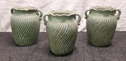 (3) Ceramic Planter Pots, 4"D x 7"H