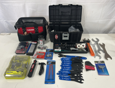 (1) Ryobi 48-piece Project Set (1) Hyper Tough 4V Cordless Rotary Tool (2) Bike Chain Repair Tool & More