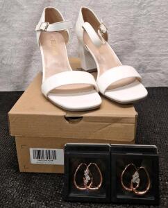 (1) Pair Of Dream Pairs - Platform Sandals For Women, Size-9 & (2) Pairs Of Pendant Earrings