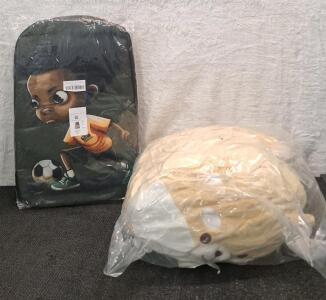 (1) Daypack W/ Lunch & Pencil Bag Set & (1) Sheba Dog Squishmallow Plush Toy