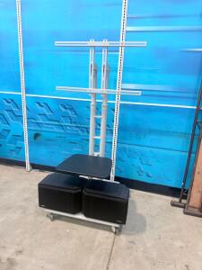 (1) Mobile TV Stand With Two Bose Speakers