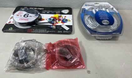 Two Deux HDMI Wirelogic,(2) RYOBI Garage Batteries,Swann in Wall Cable(Please Read Description)