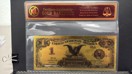 KL Gold-Plated Banknote, 24k, COA Certified, Model KL/2016/C0520
