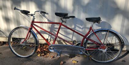 (Red) 26" Swinn Tandem Dual Seater Bike