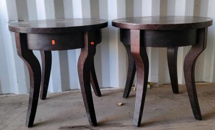 (2) Round Side Tables, 2 ft. Diameter, 2ft. Tall
