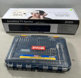 ZVOX AccuVoice AV200 Soundbar - Black, New RYOBI Accessory Kit (Please Read Description)