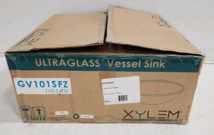 (1) Xylem Zigzag Ultraglass Vessel Sink