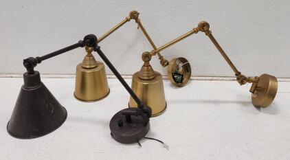 (2) 360 Lighting Mendes Modern Swing Arm Wall Lamps (1) Generation Lighting Salem Transitional Wall Sconce