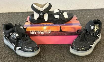 (1) BRAND NEW!! Pair Of Sketchers On The Go Sandals Size 7 And (1) Pair Of Ainvlenan Light-Up Roller Skate Shoe Size 36