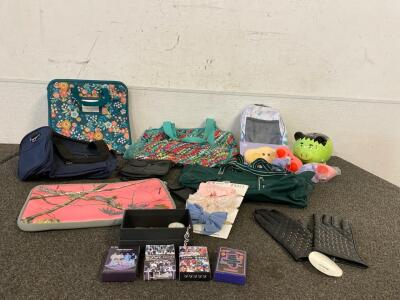 Bags, Purses, Stray Kids Collectibles, New Gloves, Baby Headbands, Frankenstein Piggy Bank, And More