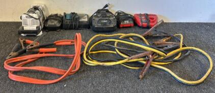 (2) Pairs of Jumper Cables & (6) Various Battery Chargers