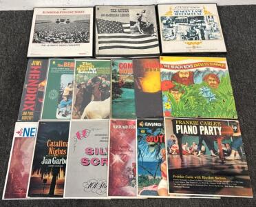 Collection of (30)+ Vintage Vinyl Records Includes &ldquo;The Beach Boys&rdquo;, &ldquo;Jimi Hendrix&rdquo;, & More!