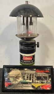 Magnetic Wall Clock & Coleman HD-5 Propane Lantern