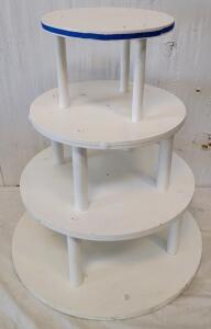 Multi-Tiered Cake Stand, Also Known as a Tiered Server, Designed to Display Cakes, Cupcakes, or Other Desserts. 28"x24"