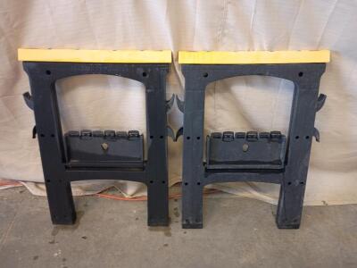 (2)Heavy Duty Plastic Sawhorse 31"x22"