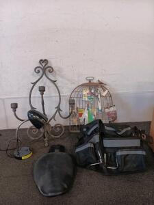 Decorative Metal Bird Cage, Wrought Iron Wall Sconce, Handgun Magazine Holster, And more.