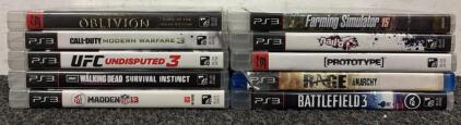 (10) PlayStation 3 Games Including Call of Duty MW3, UFC Undisputed 3, Battlefield 3, The Elder Scrolls: Oblivion, & More!