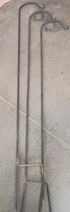 (3) Shepherd's Hooks. These Are Typically Used in Gardens and Yards to Hang Various Items. 86" Tall