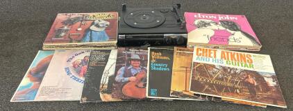 (1) Jensen Speed Stereo Turntable (Turns On) And Various Different Records