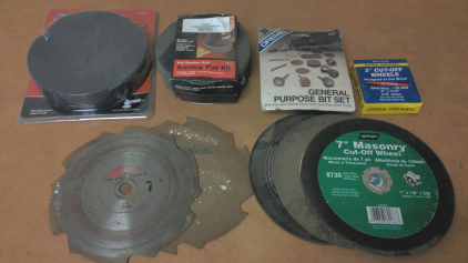 Circular Blades, Dremel Bits, Sanding & Finishing Pads