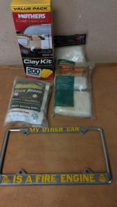 Clay Kit, Applicators, Lens Repair Kit, License Plate Frame