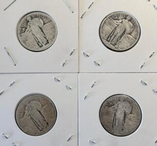 (4) Standing Liberty Quarter Dollar - 90% Silver