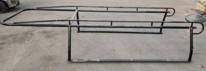 Black Steel Ladder Rack for Pickup Truck, 8 ft x 5 ft, Bed Rail Mount