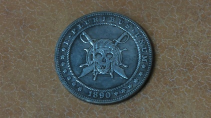 1890 Pirate Skull Coin