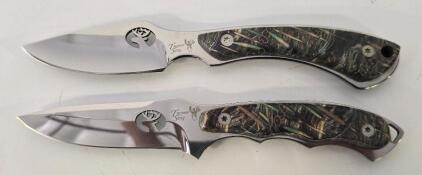 (2) Trophy Stag Collector Knives