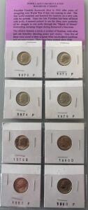 (8) Brilliant Uncirculated Roosevelt Dimes (1970-1990)