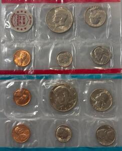 1970 US Mint Uncirculated Set 10 Coins Sealed OGP With Silver Kennedy Half